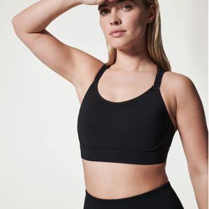 NWOT Spanx High Impact Sports Bra, Black, 38DDD